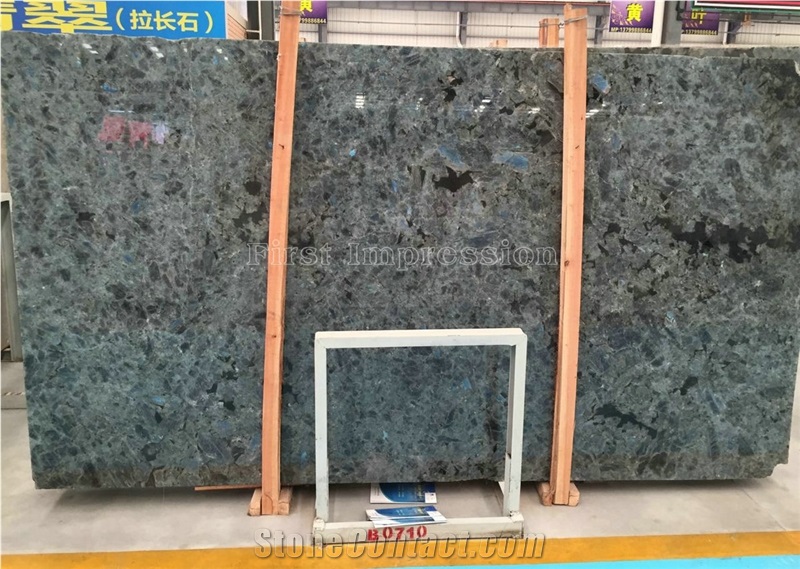 Lemurian Labradorite Blue Granite Slabs & Tiles/Madagascar Granite with Blue Sparking Spots/Luxury Blue Granite Big Slabs/High Polished Slabs