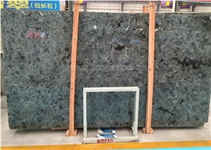 Lemurian Labradorite Blue Granite Slabs & Tiles/Madagascar Granite with Blue Sparking Spots/Luxury Blue Granite Big Slabs/High Polished Slabs