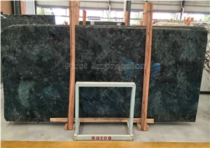 Lemurian Labradorite Blue Granite Slabs & Tiles/Madagascar Granite with Blue Sparking Spots/Luxury Blue Granite Big Slabs/High Polished Slabs