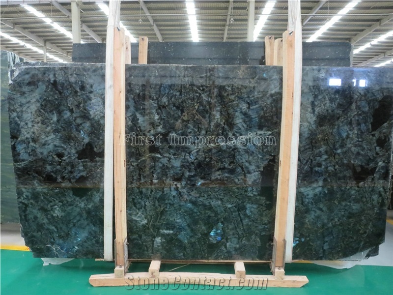 New Polished Madagascar Labradorite Blue Granite Slabs & Tiles/Lemurian Labradorite Blue Granite Big Slabs/Labradorite River Blue Granite/Blue Granite for Floor Covering Tiles & Wall Covering Tiles