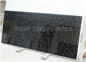 Obsidian Black Semiprecious Stone Slabs/Obsidian Gemstone Wall Tiles& Slab