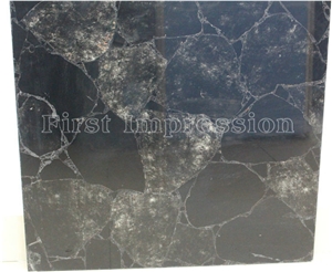 Obsidian Gemstone Tiles/Black Semi Precious Stone Panels/Black Semipreious Slab & Tiles 