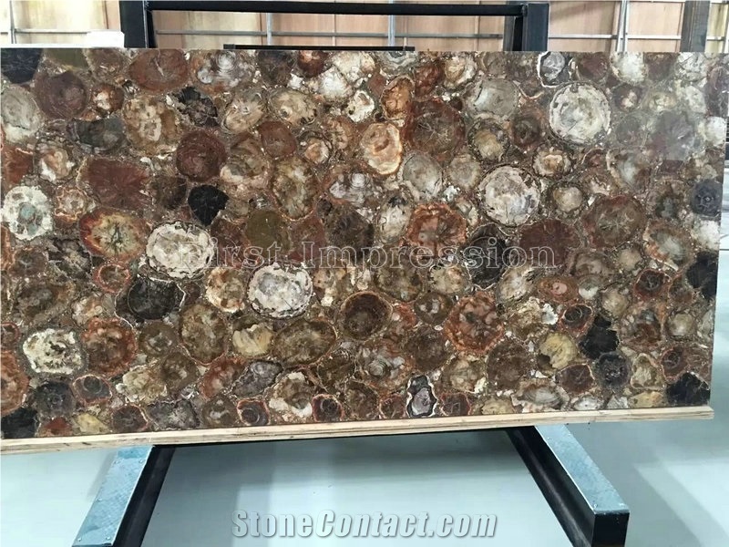 Perified Wood Gmestone Fooring Tiles /Perified Wood Semiprecious Stone Wall /Perified Wood Smi Precious Tiles /Perified Wood Gemstone Slab / Perified Wood Semi Precious Stone Panels
