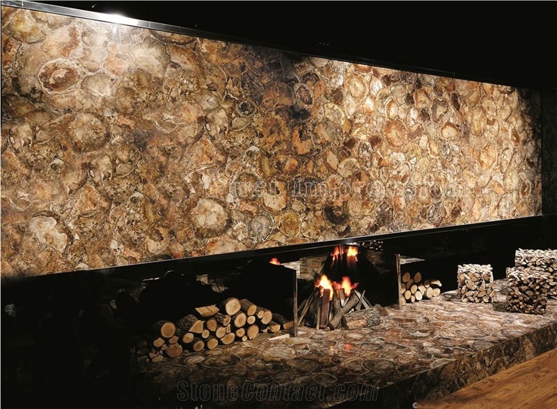 Perified Wood Gmestone Fooring Tiles /Perified Wood Semiprecious Stone Wall /Perified Wood Smi Precious Tiles /Perified Wood Gemstone Slab / Perified Wood Semi Precious Stone Panels