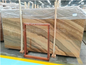 Royal Wood Grain Yellow Marble/Imperial Wooden Vein Marble Big Slabs/China Yellow Marble Floor & Wall Covering Tiles