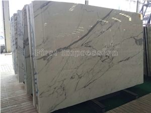 Statuario White Marble Tiles & Slabs/Snowflake White Marble/Bianco Statuario Venato/Snowflake White/Arabescato Corchia Tiles/White Marble