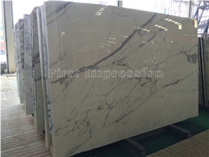 Statuario White Marble Tiles & Slabs/Snowflake White Marble/Bianco Statuario Venato/Snowflake White/Arabescato Corchia Tiles/White Marble