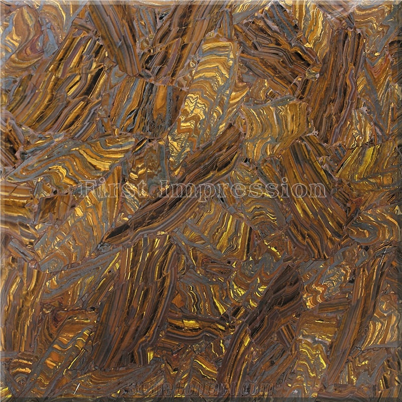 Tiger Skin Stone Precious Stone Slabs & Tiles Backlit/ Tiger Skin Gemstone Panel Backlit/ Semi Precious Stone Wall/ Gemstone Tiles