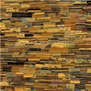 Yellow Tiger Eye Gemstone Tiles /Yellow Tiger Eye Semi Precious Stone Panels/Golden Tiger Eye Semi Precious Stone Slabs and Tiles