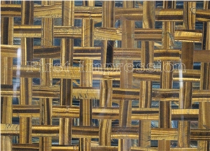 Yellow tiger Eye Mosaic Tiles / Yellow Tiger Eye Specail Design /Yellow teger Eye Precious Stone Slab