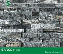 China Black Marble for Wall Cladding Polished and Split Combination Corner Stone Exposed Wall Stone Customized Ledge Stone Interior Decoration Flexible Stone Veneer for Wall Stacked Marble Stone Black