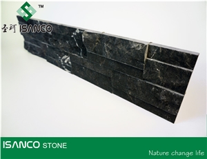 China Black Marble Wall Cladding Black Marquina Marble Split Face Culture Stone Marble Stacked Stone Veneer Feature Wall Building Stone Thin Stone Veneer Landscaping Stone Black Marble from China