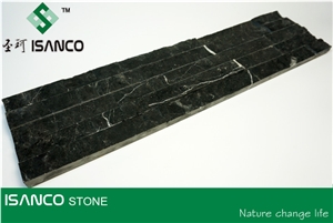 China Black Marble Wall Cladding Black Marquina Marble Split Face Culture Stone Marble Stacked Stone Veneer Feature Wall Building Stone Thin Stone Veneer Landscaping Stone Black Marble from China