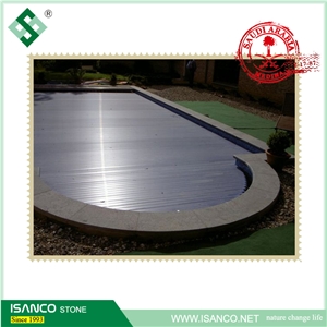 China Blue Limestone Swimming Pool Blue Stone Swimming Pool Edge Honed Pool Deck Drain, Blue Limestone Pool Channels, Blue Limestone Swim Pool Paving, Blue Limestone Pool Coping