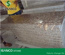 China Gutian Granite Stair Treads Peach Blossom Red Granite Staircase Peach Purse Granite G687 Granite Steps Taohua Red Granite Stair Riser Peach Flower Red Granite Stair Threshold Cheap Red Granite
