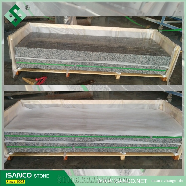 China Zhaoyuan Granite Window Surround Zhaoyuan Pearl Granite Door Frame Pearl White Granite Door Surround G383 Granite Window Frame Peral Flower Granite Window Sills Light Grey Granite