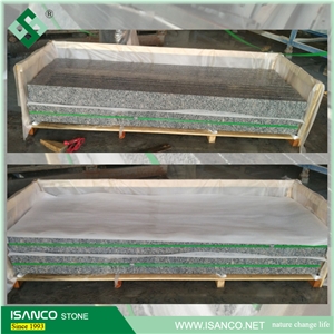 China Zhaoyuan Granite Window Surround Zhaoyuan Pearl Granite Door Frame Pearl White Granite Door Surround G383 Granite Window Frame Peral Flower Granite Window Sills Light Grey Granite