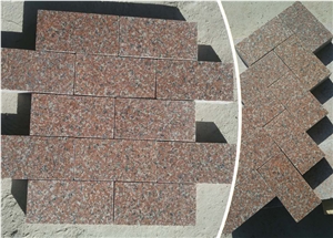 G386 Granite Courtyard Road Pavers Peninsula Red Granite Driveway Paving Stone Cube Stone Red Of Stone Island Cobble Stone Garden Stepping Pavements Rocky Red Granite Shidao Red Granite