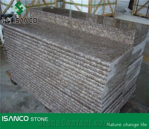 Luoyuan Red Granite Deck Stair High Polished Copper Brown Granite Staircase Majestic Mauve Granite Stair Riser Tea Brown Granite Stair Treads Vibrant Rose Granite Stair Threshold Sunset Granite Stone