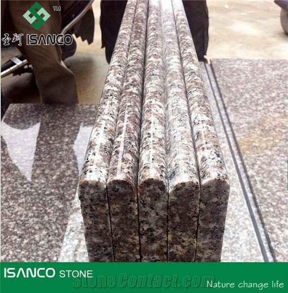 Luoyuan Red Granite Deck Stair High Polished Copper Brown Granite Staircase Majestic Mauve Granite Stair Riser Tea Brown Granite Stair Treads Vibrant Rose Granite Stair Threshold Sunset Granite Stone