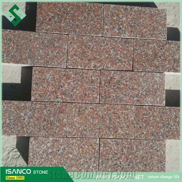 Shandong Shidao Red Granite Garden Stepping Pavements G386 Granite Driveway Paving Stone Shidao Hong Granite Paving Sets Island Red Granite Walkway Pavers Isola Red Granite Patio Pavers Stone Island