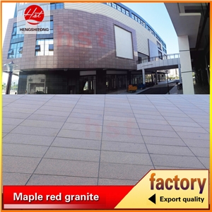 G562 China Maple Red Granite Wall Covering Slabs & Tiles