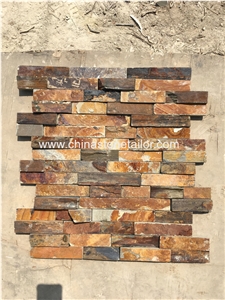 Rock Face Natural Stone Veneer Panel, Multicolor Slate Ledge Stone Wall Decor,Multicolor Slate Culture Stone in 15x60 10x40 10x36cm