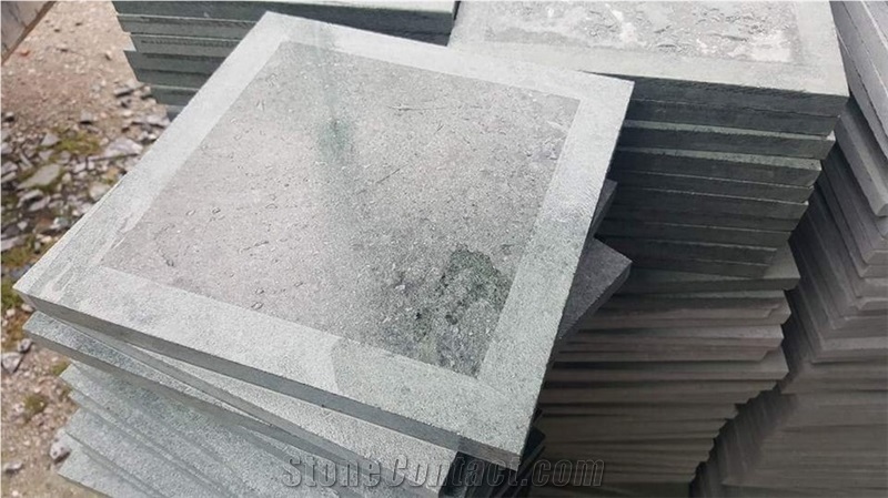 Scraped Green Stone Limestone Tile from Vietnam Very Good Price
