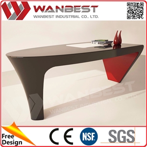 Elegant Black High Gloss Executive Office Desk Office Reception Desk Design