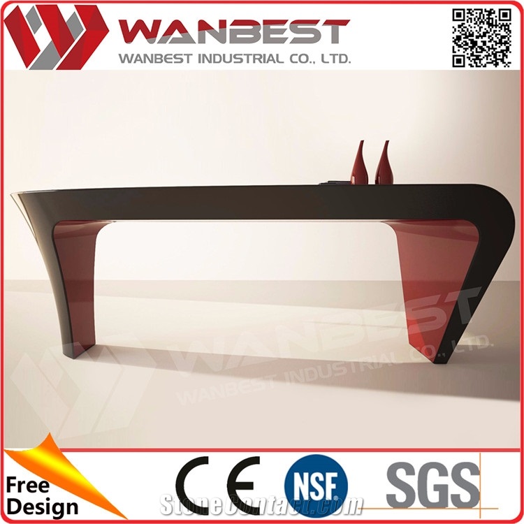 Elegant Black High Gloss Executive Office Desk Office Reception Desk Design
