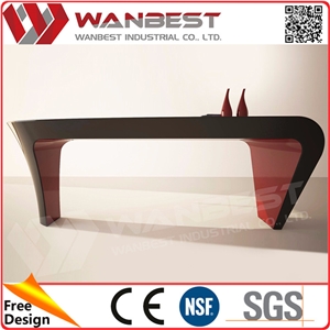 Elegant Black High Gloss Executive Office Desk Office Reception Desk Design