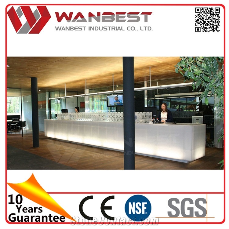 Jewellery Shop Reception Counter Design Front Reception Desk with Led Lighting