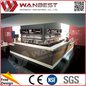 Modern Commercial Lighted Wine Bar Counters