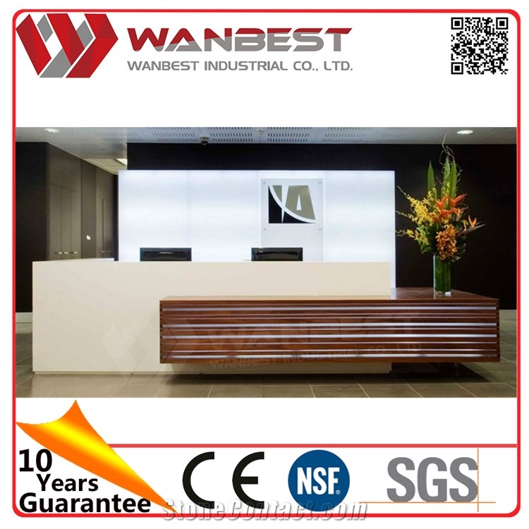 Modern Office Curved Counter Design/ Reception Desk for Hotel