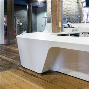 Modern Office/Hotel/Retail Store Used Custom Artificial Marble Salon Reception Desk