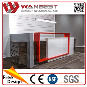 Modern Office Reception Desk Counter with Logo Cash Couner Design