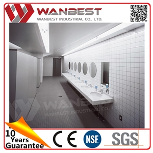 Public Toilet Used Acrylic Solid Surface Bathroom Wash Basins Coloured Artificial Marble Bathroom Sinks