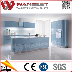 Quality Life Kitchen Furniture Design Waterproof Solid Surface Kitchen Cabinet Set