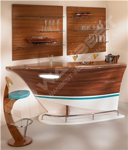 Solid Surface Home Bar Table Boat Bar Countertop