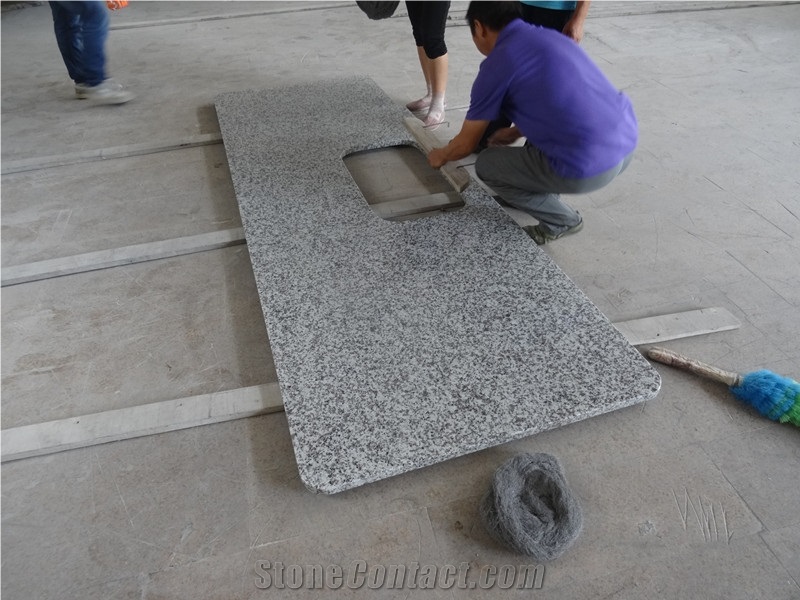 Cheapest Price,High Quality,Own Factory G439/China Bianco Sardo/Big White Flower/Puning White Granite Kitchen Countertops/Bar Tops/Worktops/Island Tops/Desk Tops/Bench Tops