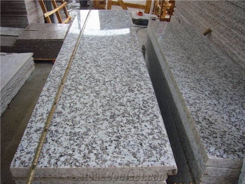 Good Price,High Quality,Own Factory Direct Sale G439/China Bianco Sardo/Big White Flower/Puning White Granite Stair & Steps for Project/Hotel/House Decoration