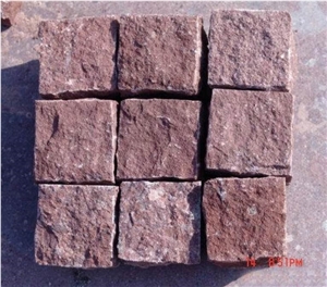 Hot Sale,Cheapest Price Red Porphyry Cube Stone,Chinese Dayang Red Pavers/Red Paving Stone,Own Quarry Direct Sale for Outdoor Project/Driveway/Road Pavers