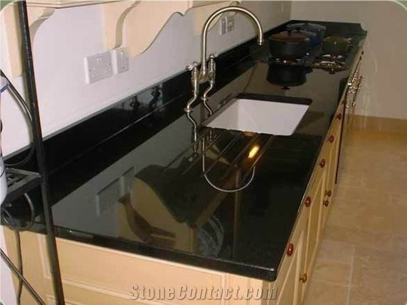 Own Factory Chinese Shanxi Black/Absolute Black Granite Kitchen Countertops/Bench Tops/Bar Top/Worktops/Island Tops/Desk Tops for Project/Hotel/House