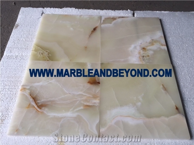 Light Green Onyx Tiles & Slabs, Polished Onyx Flooring Tiles, Walling Tiles