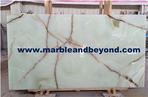 Light Green Onyx Tiles & Slabs, Polished Onyx Flooring Tiles, Walling Tiles