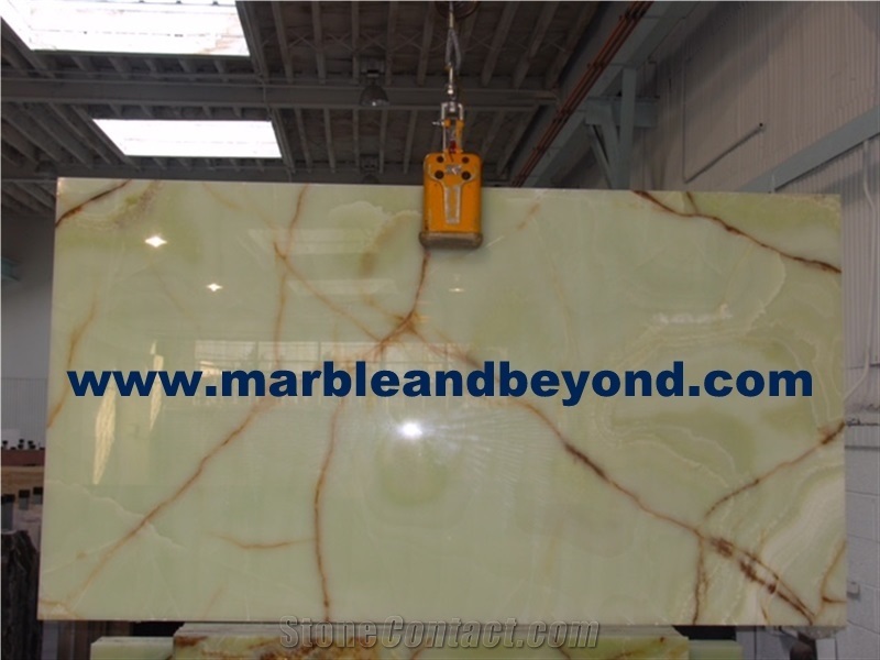 Light Green Onyx Tiles & Slabs, Polished Onyx Flooring Tiles, Walling Tiles