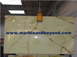 Light Green Onyx Tiles & Slabs, Polished Onyx Flooring Tiles, Walling Tiles