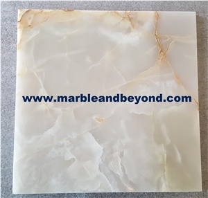 Natural Pakistan Polished White Onyx Stone Slabs & Tiles for Bar Top or Lighting Tops and Back Ground
