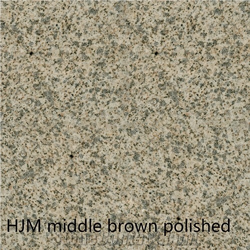 Hjm Middle Brown Granite Slabs and Tiles Polished