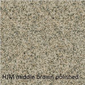 Hjm Middle Brown Granite Slabs and Tiles Polished